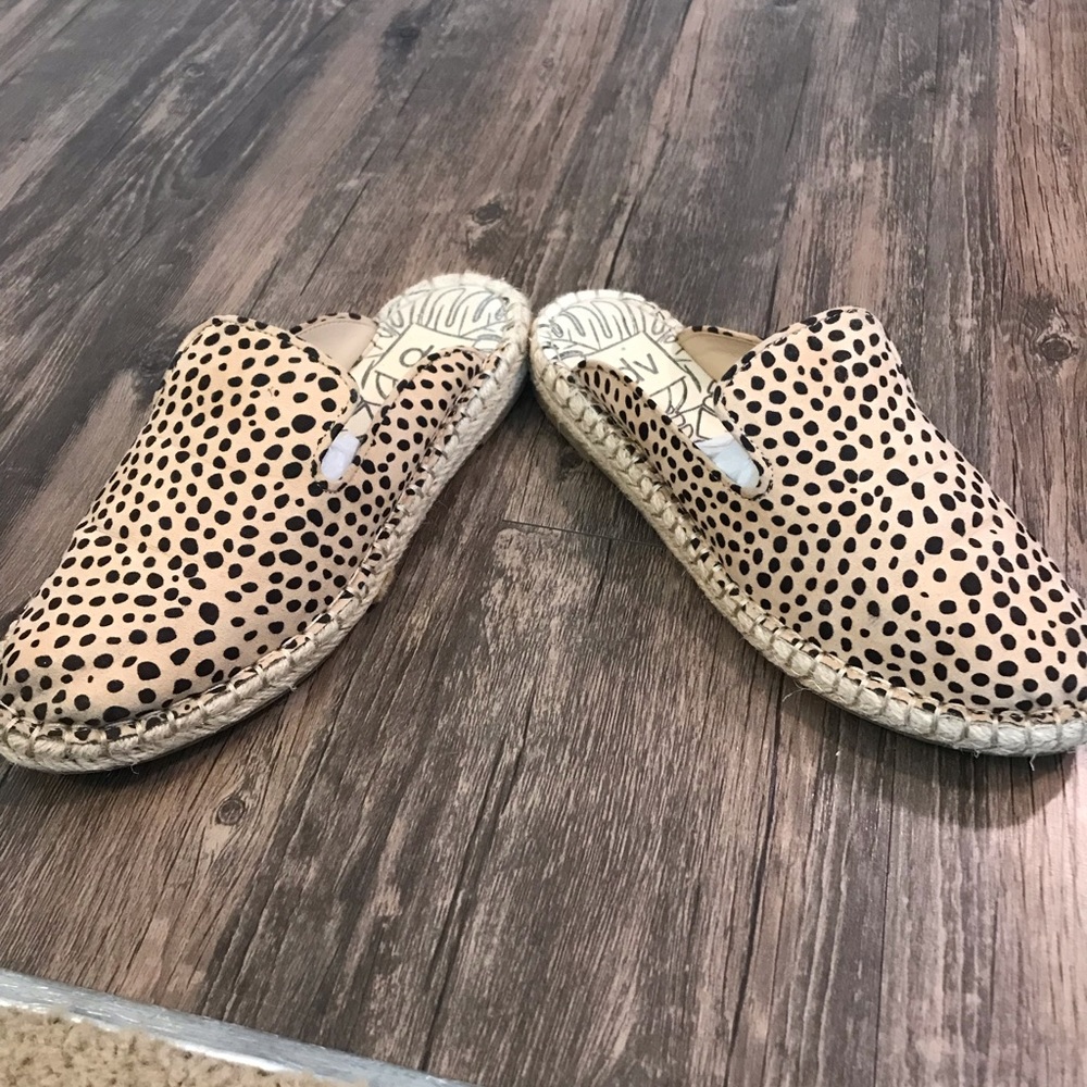 Leopard print mule espadrilles